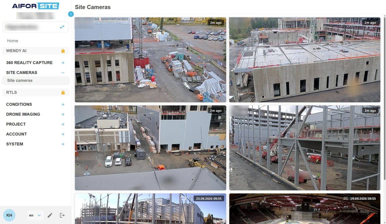 Homepage 6 Aiforsite Site Cameras overview